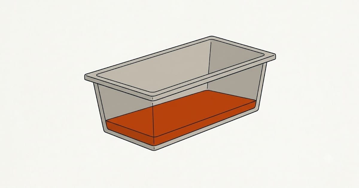 Water standing in the base of a dishwasher