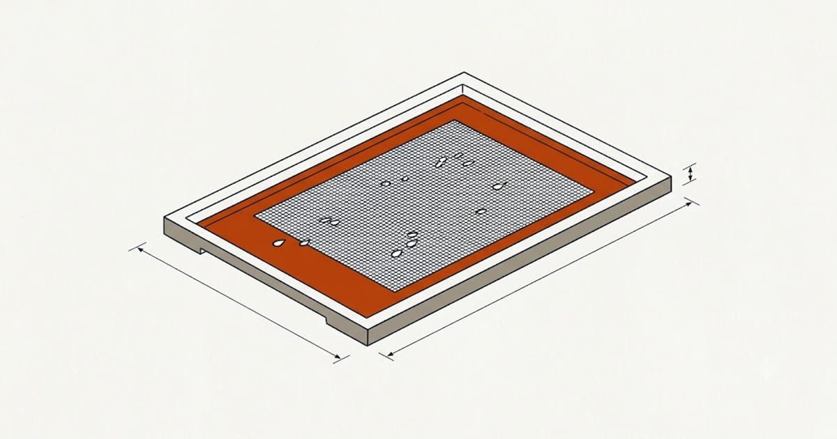 A lint filter with moisture on the mesh