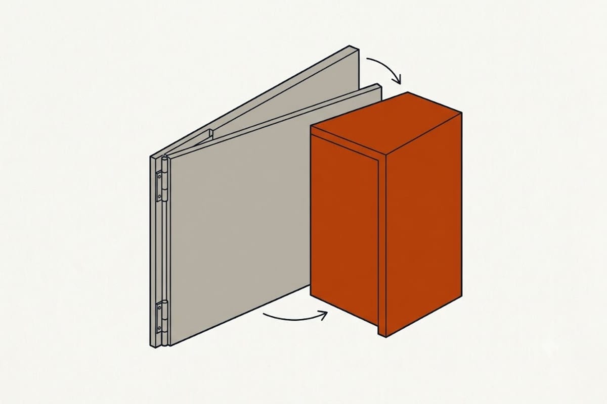 A tall item stops the dispenser flap opening