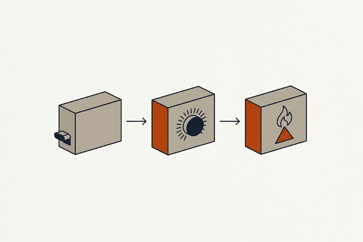 Gas ignition happens in stages, and each one sounds different