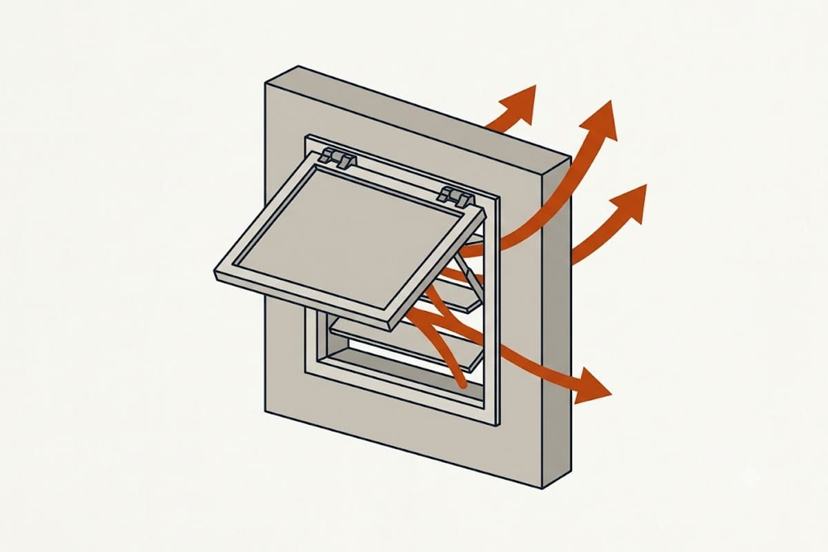 Checking flow at the outside vent
