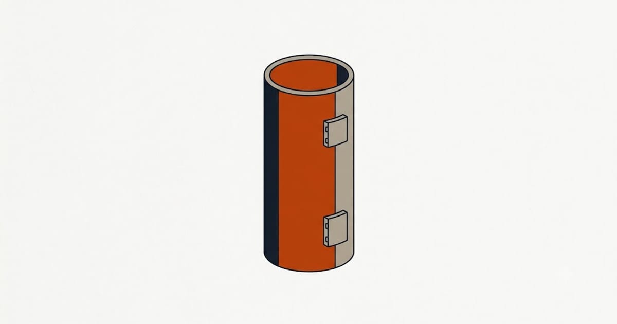 A hot water cylinder with its access panel